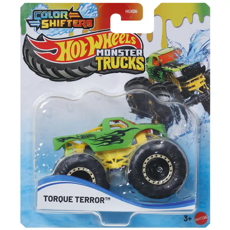 Gyors szállítás Hot Wheels Monster Truck Torque Terror színváltós kisautó 1/64 - Mattel