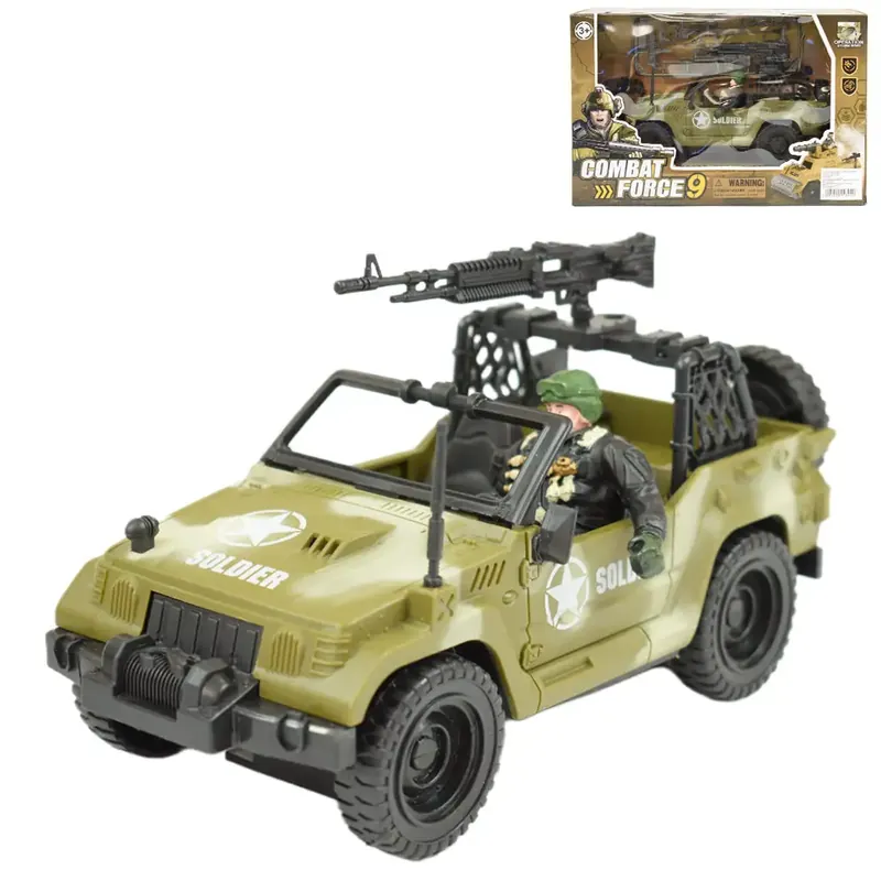 Exkluzív ajánlat Combat Force 9 Katonai terepjáró katonával és fegyverekkel 22cm