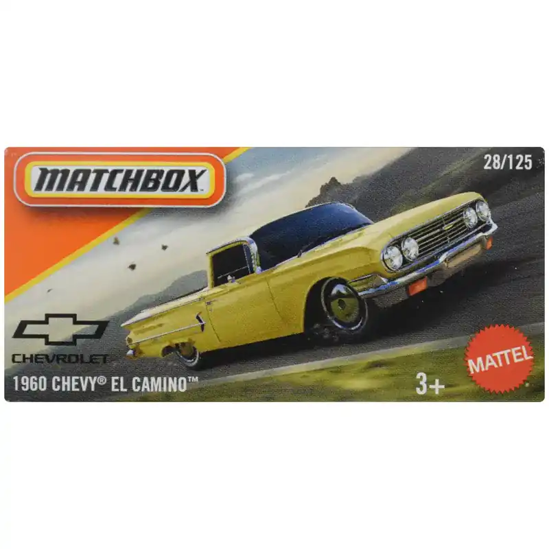 Expressz kézbesítés Matchbox Papírdobozos 1960 Chevy El Camino sárga kisautó 1/64 - Mattel