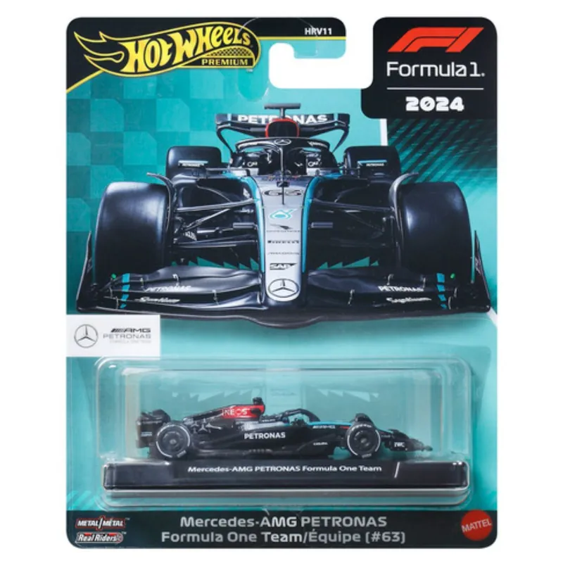 Hot Wheels Premium Mercedes-AMG Petronas Formula 1 No. 63 kisautó 1/64 – Mattel Utolsó esély