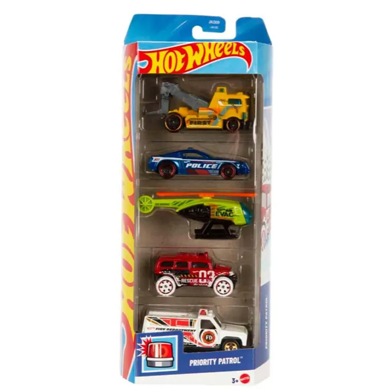 Vedd meg most Hot Wheels Priority Patrol járművek 5db-os szett - Mattel