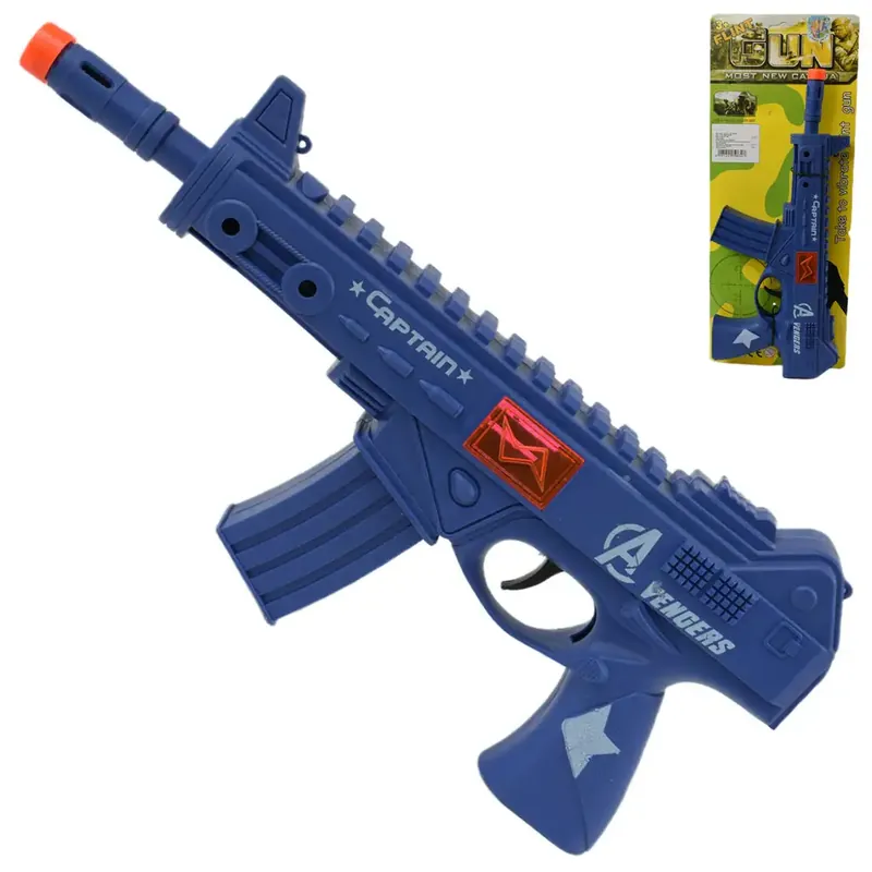 Biztonságos vásárlás Flint Gun Kék katonai gépfegyver lövést imitáló funkcióval 30cm