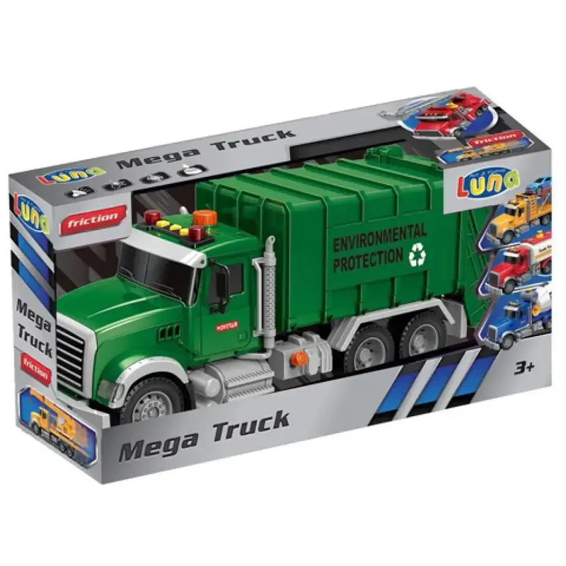 Népszerű Mega Truck Szelektív hulladékszállító kamion fénnyel és hanggal 40x14x21cm
