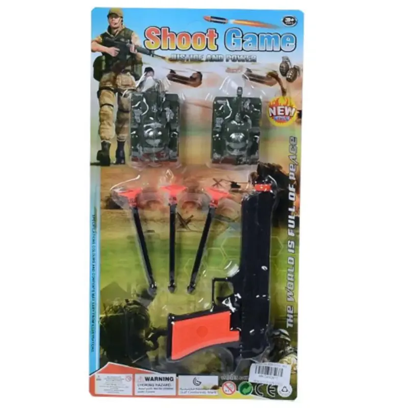 Azonnali szállítás Shoot Game Tapadókorongos fegyver szett tankokkal