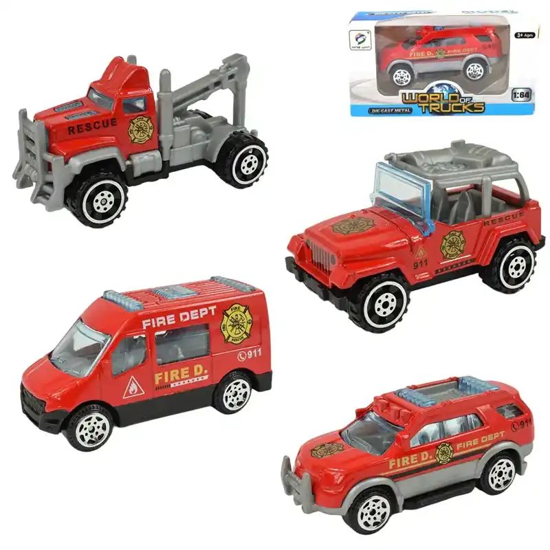 Legnépszerűbb World of Trucks Tűzoltósági kisautó többféle változatban 7cm
