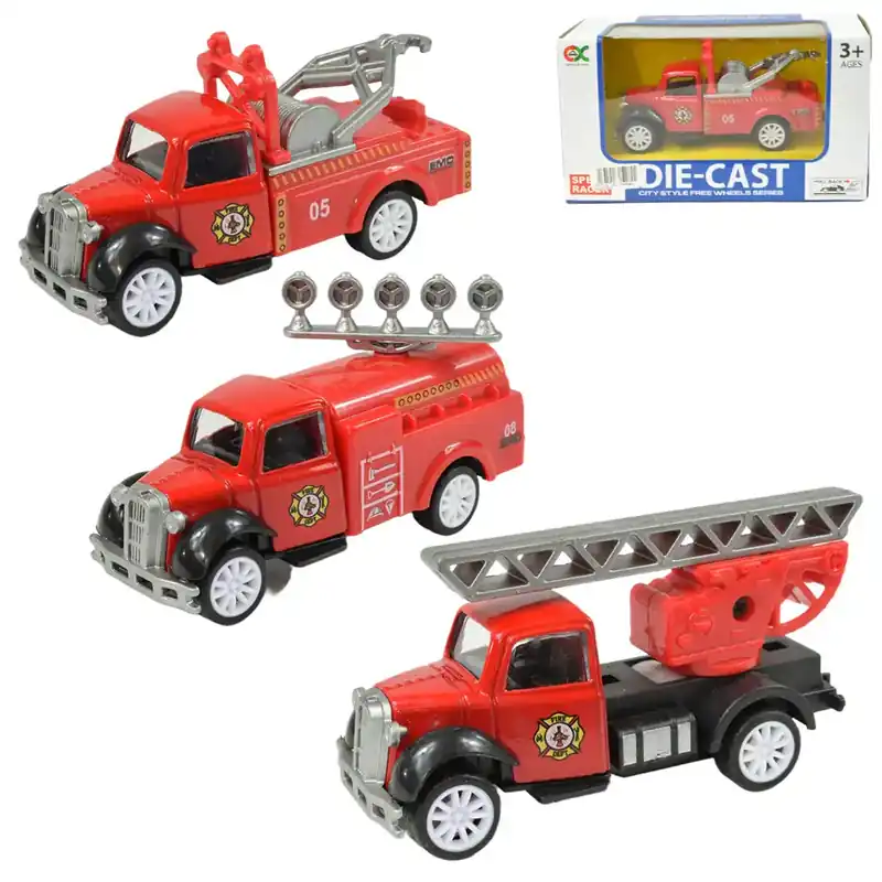 Akció Speed Racer Lendkerekes tűzoltókamion többféle változatban 7cm 1db