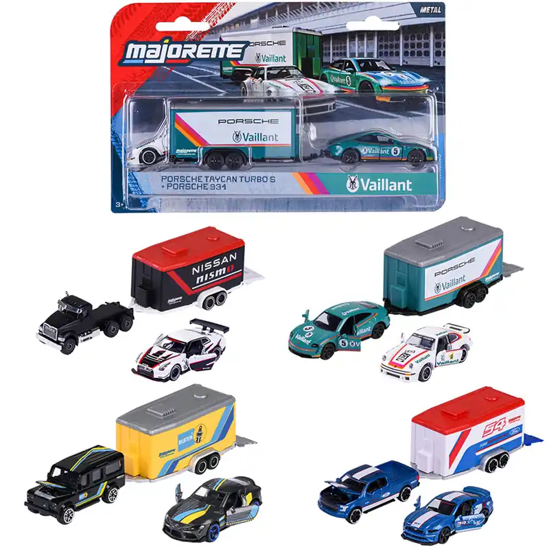 Árengedmény Majorette Racing Deluxe kisautó utánfutóval többféle változatban 1db - Simba Toys