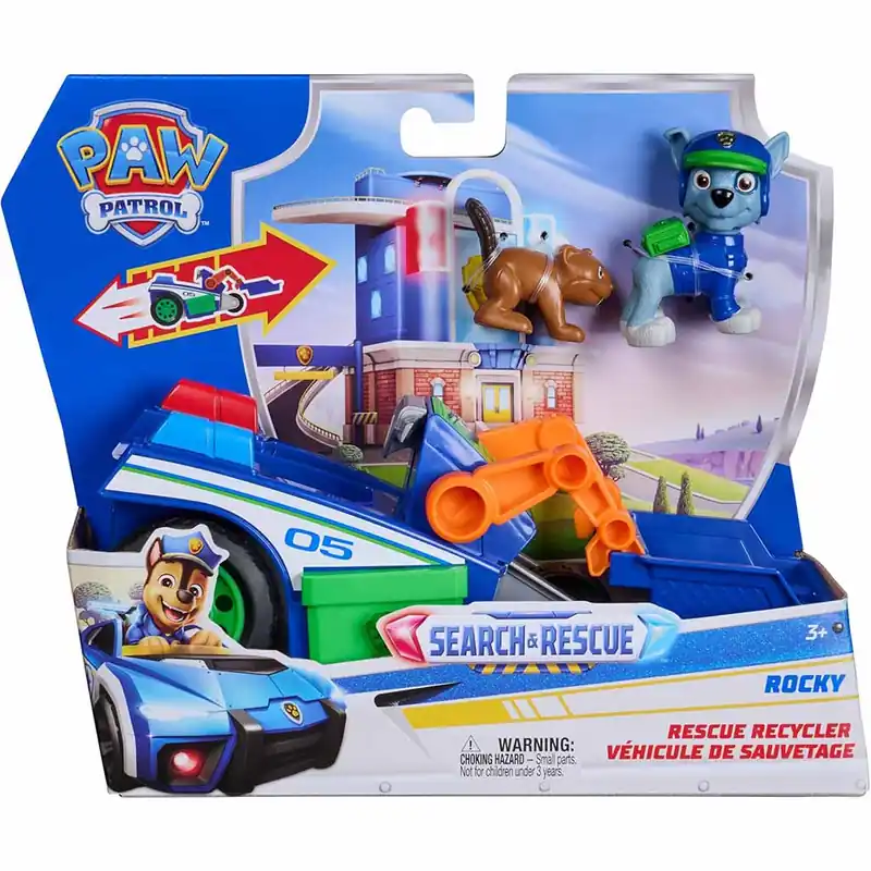 Rendeld meg most Mancs Őrjárat Search Rescue Hátrahúzható Rocky járgánya figurával - Spin Master