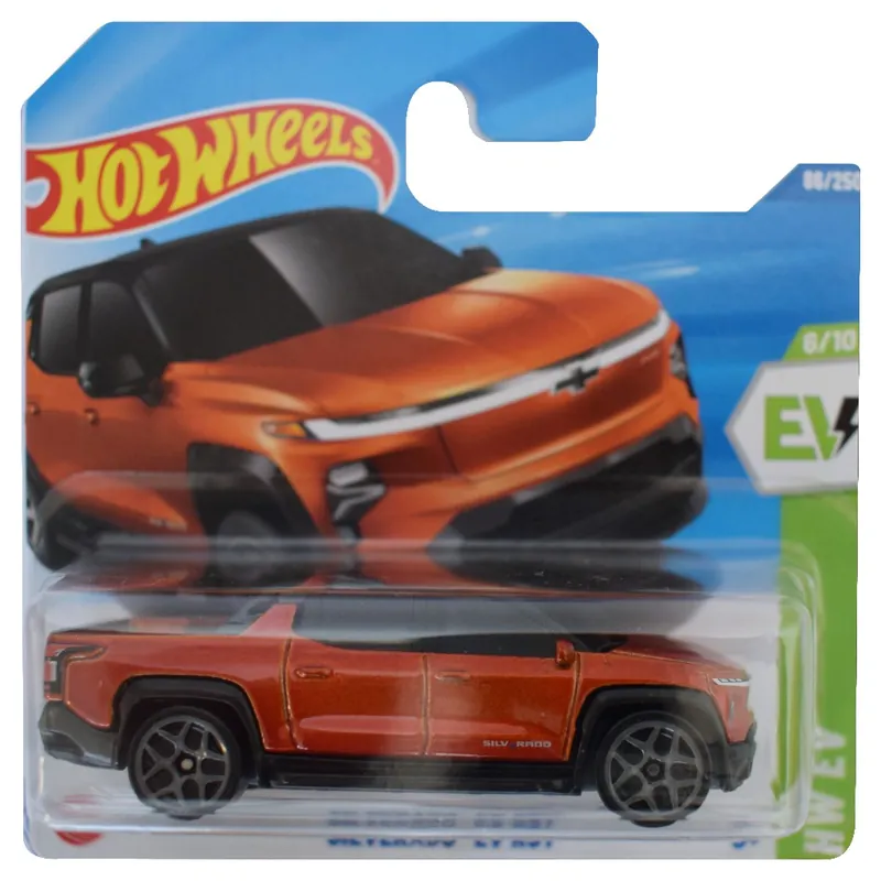 Hot Wheels Silverado EV RST narancssárga kisautó 1/64 - Mattel Biztonságos fizetés
