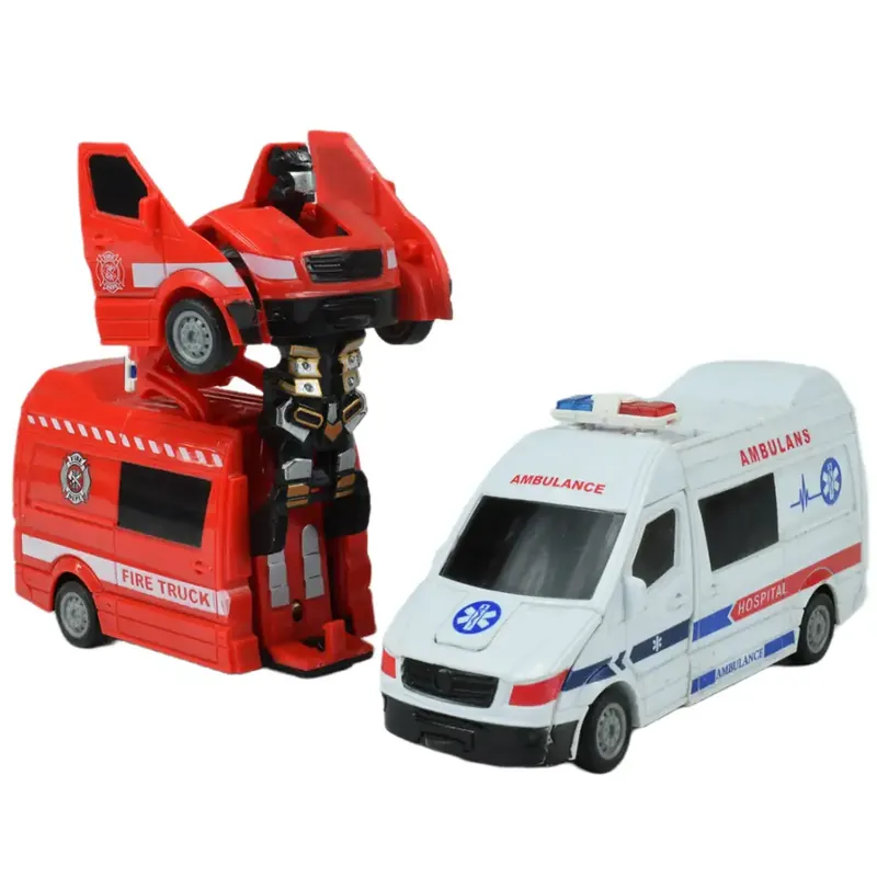 Ambulance Robottá alakuló mentőautó kétféle változatban 13cm Akciós ár