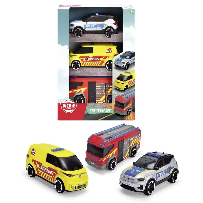 Vészhelyzeti járművek 3db-os szett - Dickie Toys Azonnali szállítás
