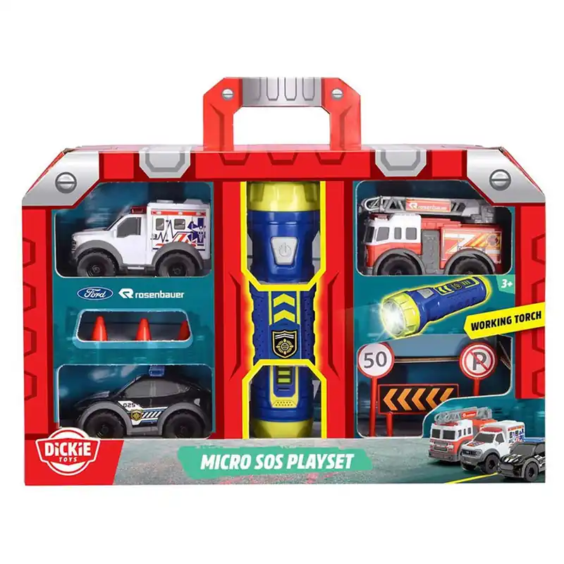 Újdonság SOS Mikro játékszett elemlámpával - Dickie Toys
