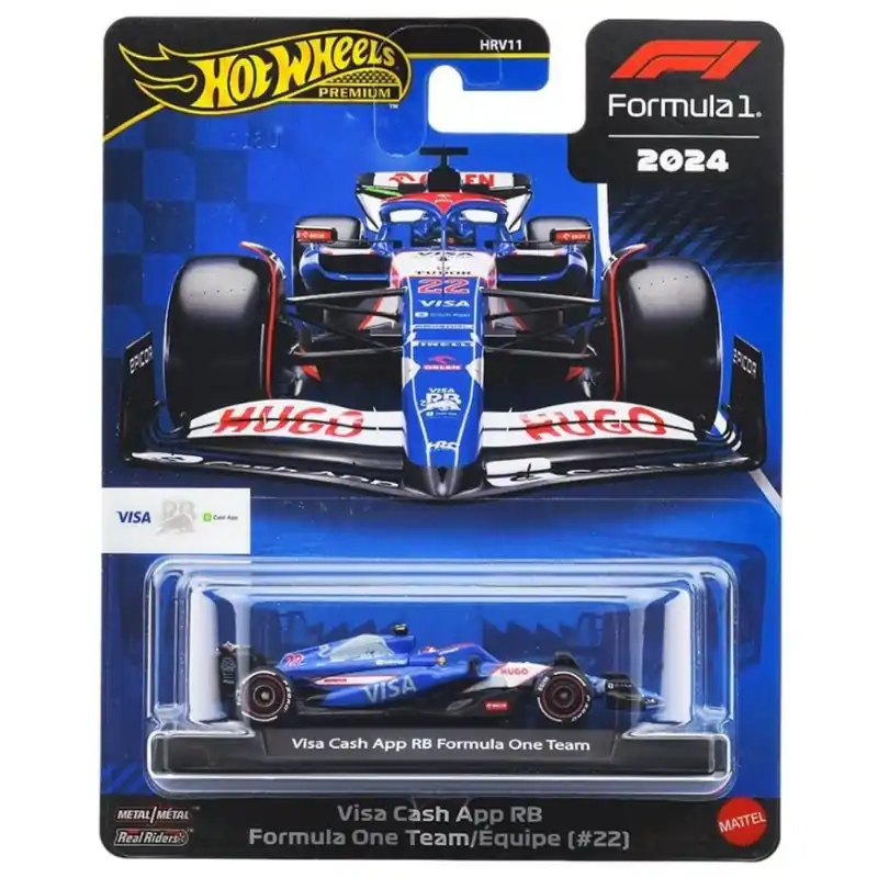 Expressz kézbesítés Hot Wheels Premium Visa Cash App RB Formula 1 No. 22 kisautó 1/64 – Mattel