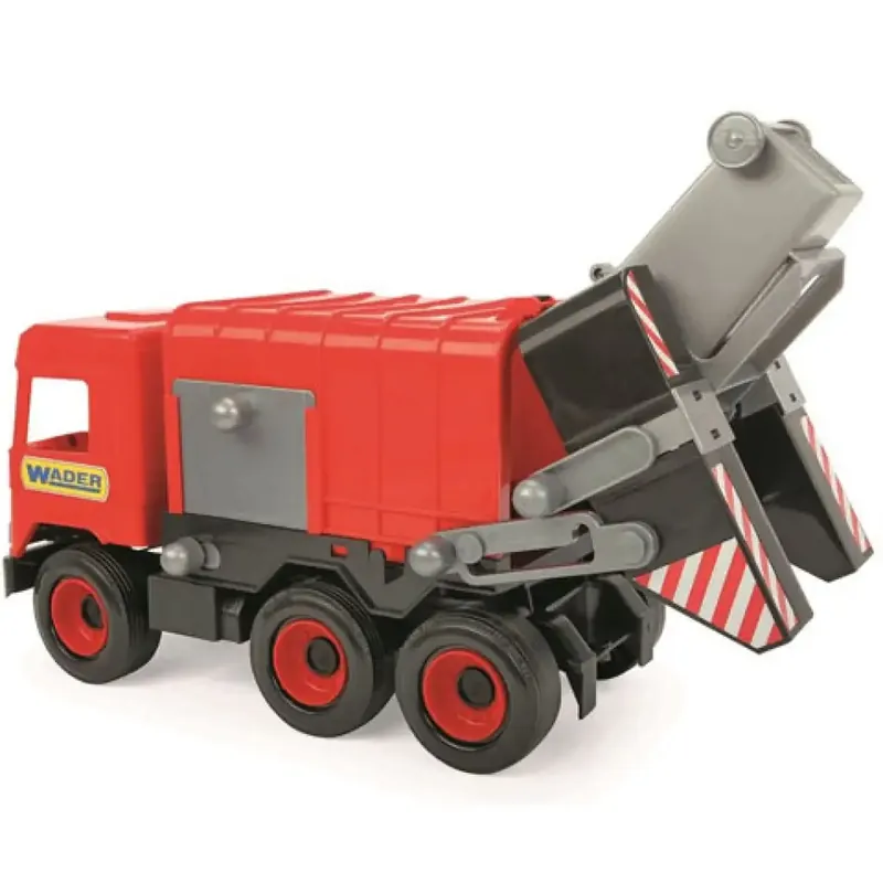 Szuper akció Middle Truck Kukás autó 43cm piros - Wader