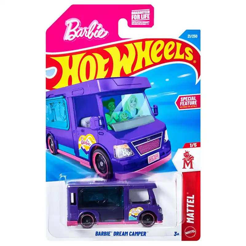 Vedd meg most Hot Wheels Barbie Dream Camper lila kisautó 1/64 - Mattel