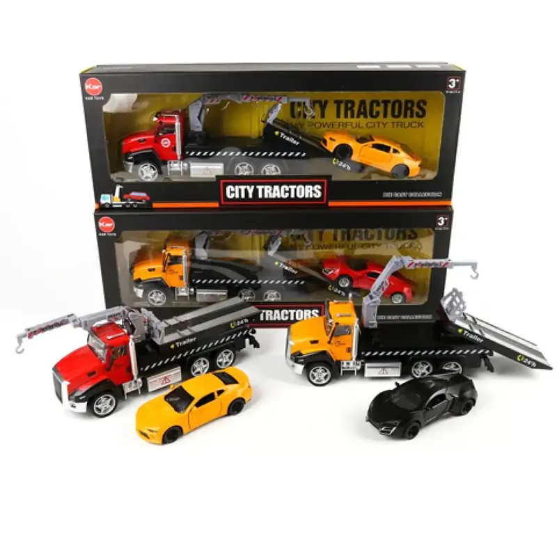 Alacsony ár City Tractors fém autószállító sportkocsival kétféle változatban