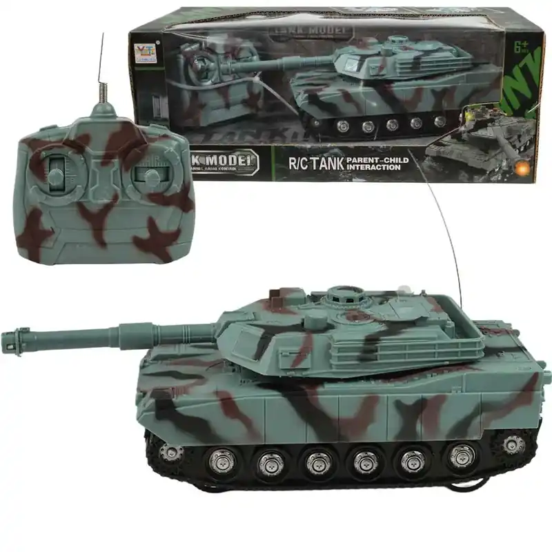 Kiárusítás RC Távirányítós M1 Abrams tank fénnyel és hanggal 1/32-es méretarány 22cm