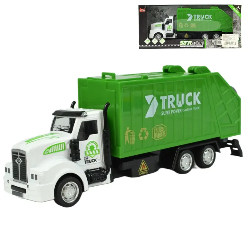 City Truck Lendkerekes szelektívhulladék gyűjtő teherautó 22cm Szuper akció