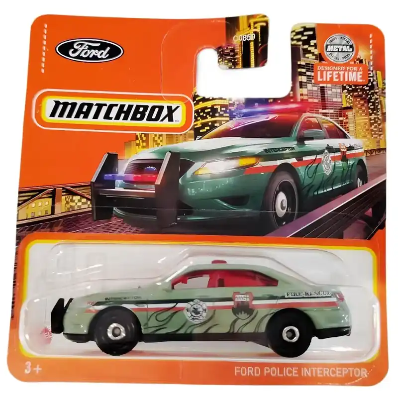 Matchbox Ford Police Interceptor lángoló mintával 1/64 kisautó - Mattel Árcsökkenés