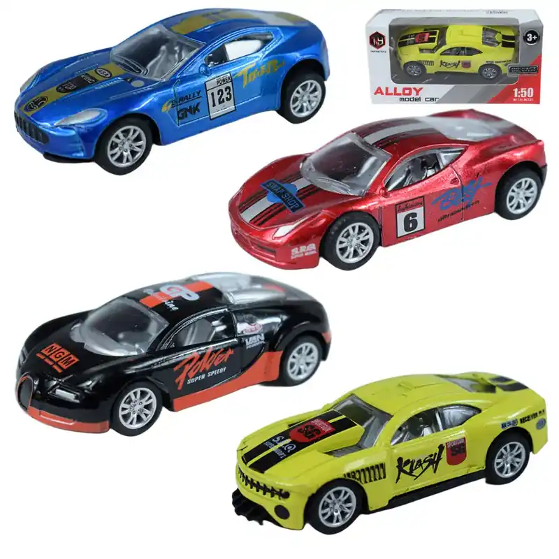 Car Model Fém versenyautó többféle változatban 7cm 1/50 1db Kedvezményes ár