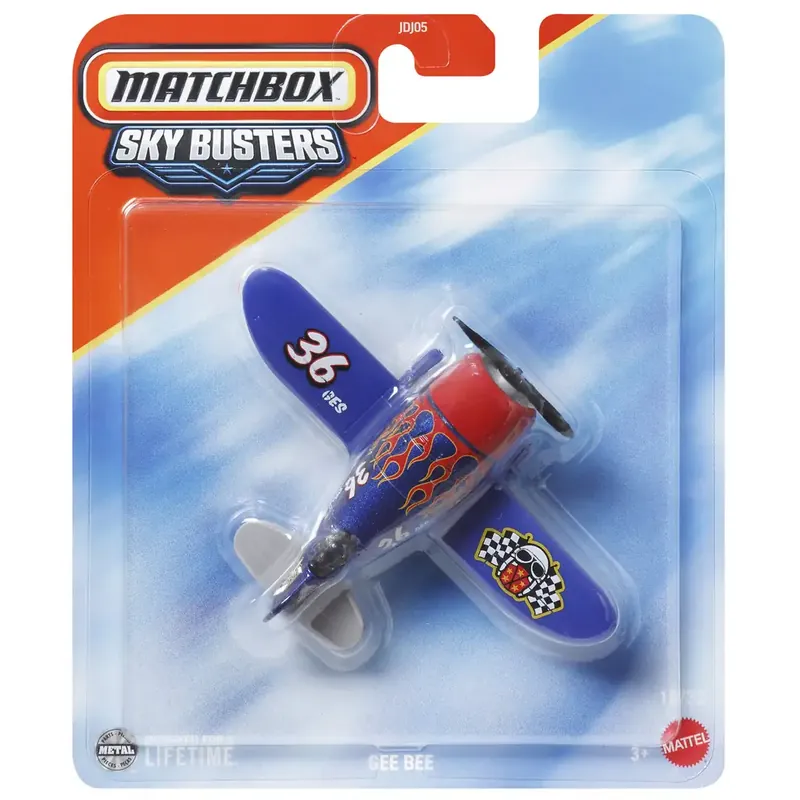 Szezonális akció Matchbox Sky Busters Gee Bee repülő modell 1/64 - Mattel