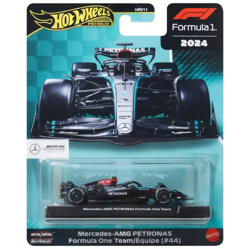 Hot Wheels Premium Mercedes-AMG PETRONAS Formula 1 No. 44 kisautó 1/64 – Mattel Akciós ár