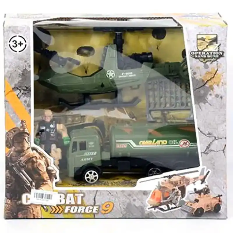 Combat Force 9 Katonai játék szett teherautóval Olcsó