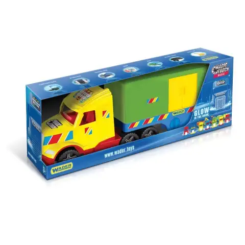 Kedvezmény Magic Truck Basic Kamion dobozos utánfutóval és fénnyel 80cm-es - Wader
