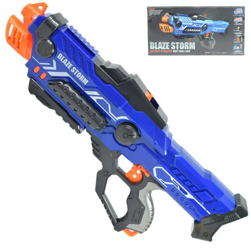 Biztonságos fizetés Blaze Storm Óriás elektromos szivacslövő fegyver töltényekkel 55x23cm