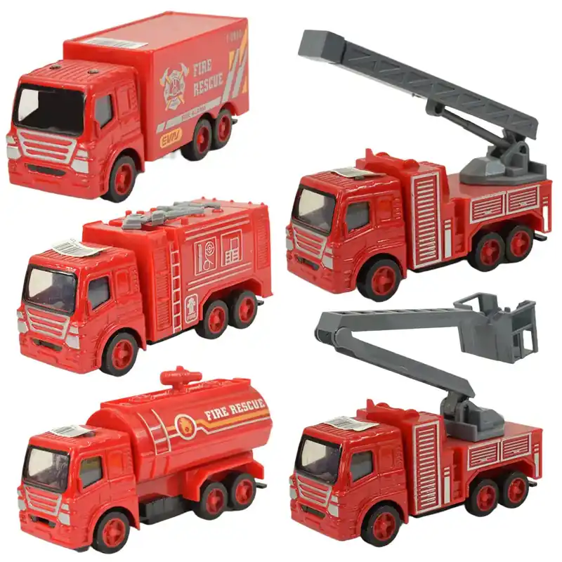 Fire Rescue Lendkerekes tűzoltósági kamion többféle változatban 9,5cm 1db Árengedmény