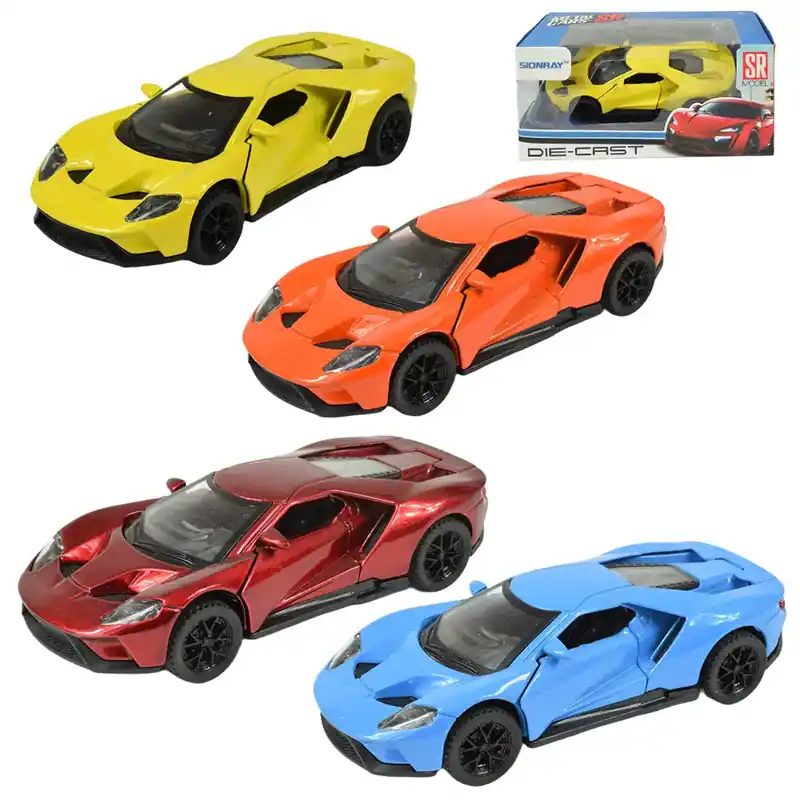 Die-Cast Sportautó fénnyel és hanggal többféle változatban 13cm Népszerű