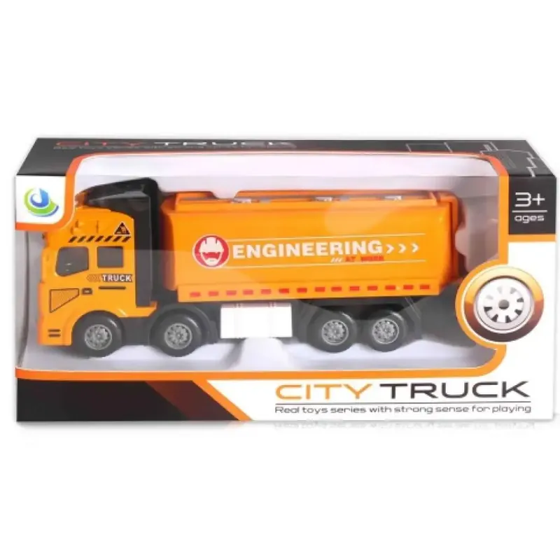 City Truck Négytengelyes fém teherautó modell tartályos felépítménnyel - fénnyel és hanggal Árengedmény