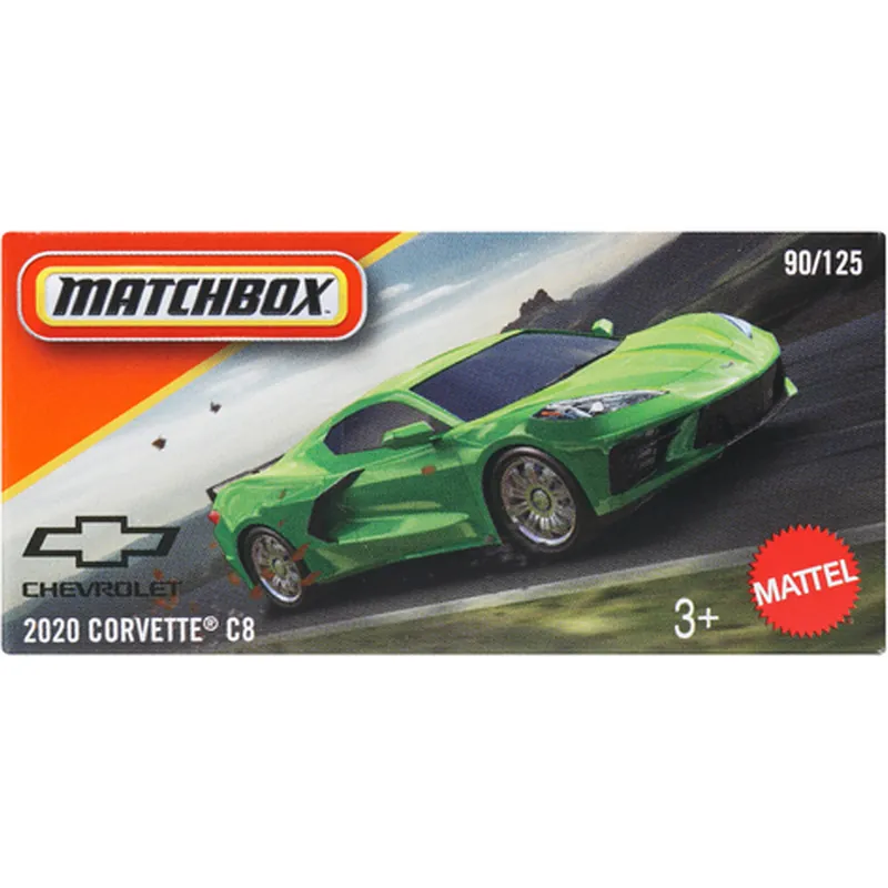 Matchbox Papírdobozos 2020 Chevrolet Corvette C8 kisautó 1/64 - Mattel Árengedmény
