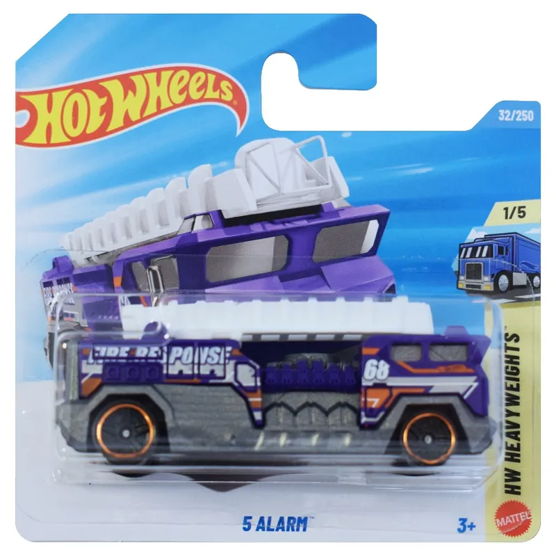 Gyors szállítás Hot Wheels 5 Alarm lila kisautó 1/64 - Mattel