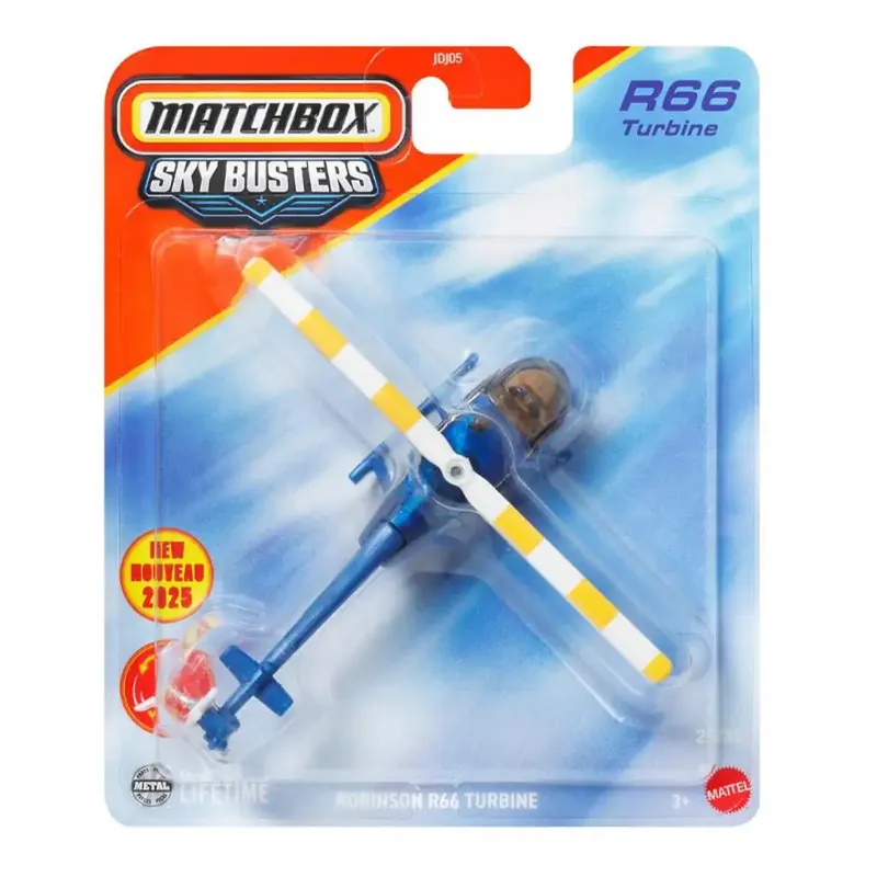 Legjobb ár Matchbox Sky Busters Robinson R66 Turbine repülő modell 1/64 - Mattel
