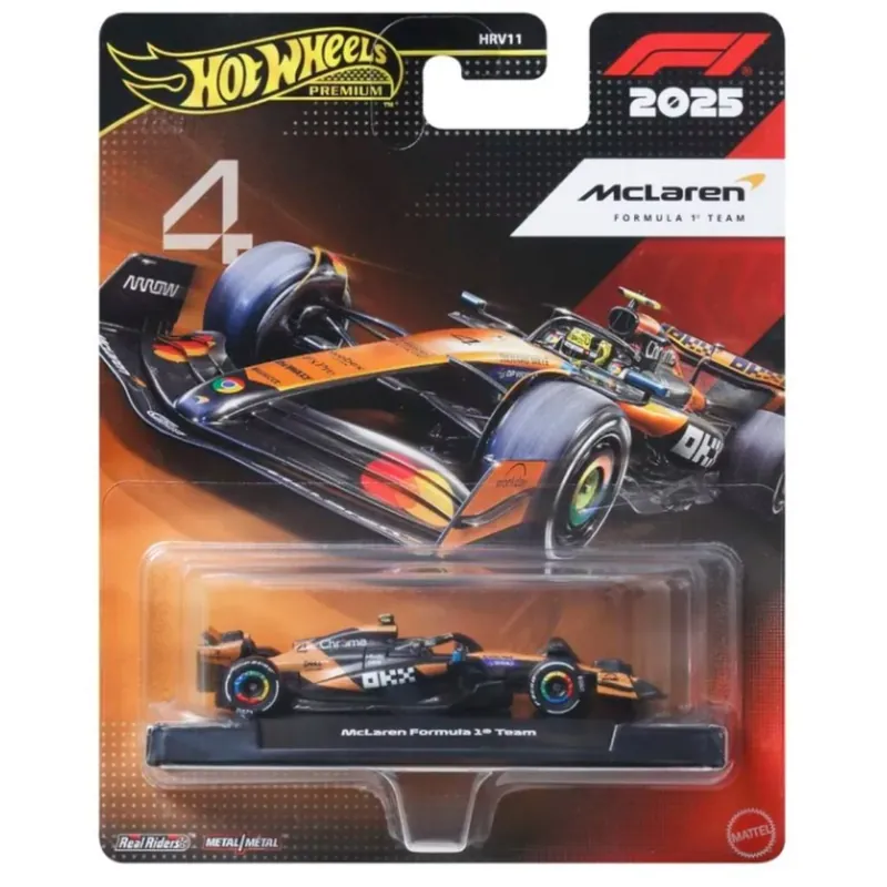 Vedd meg online Hot Wheels Premium McLaren Formula 1 team No. 4 kisautó 1/64 - Mattel