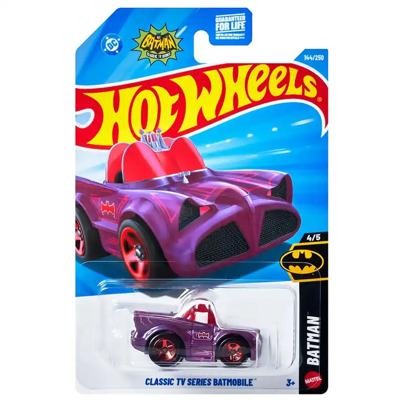 Azonnali szállítás Hot Wheels Classic TV Series Batmobile lila kisautó 1/64 - Mattel