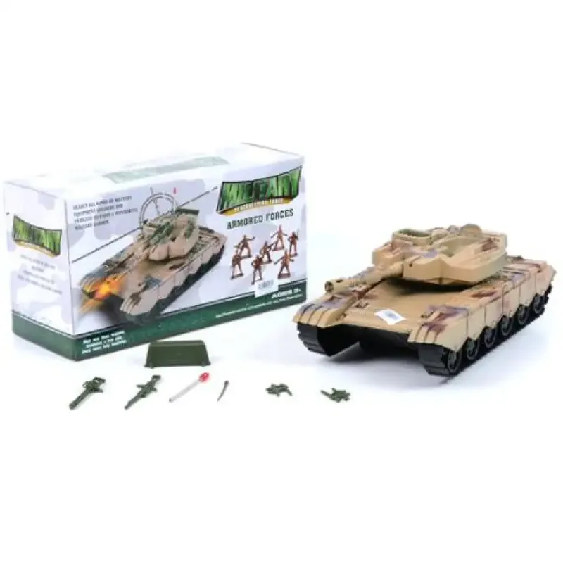 Népszerű Tank játékszett kiegészítőkkel sivatagi színben