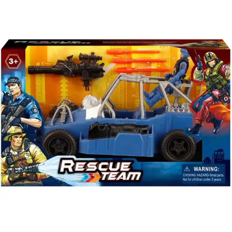 Rescue Team rendőrségi Buggy járgány figurával Legkelendőbb