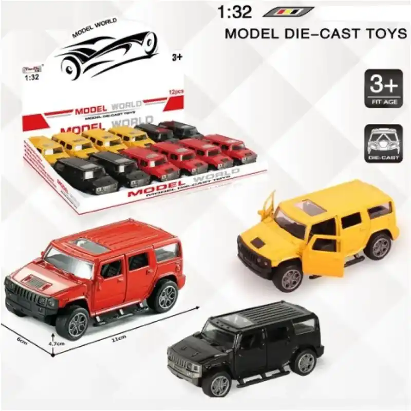 Hummer hátrahúzható fém autómodell több változatban 1/32 Különleges ajánlat