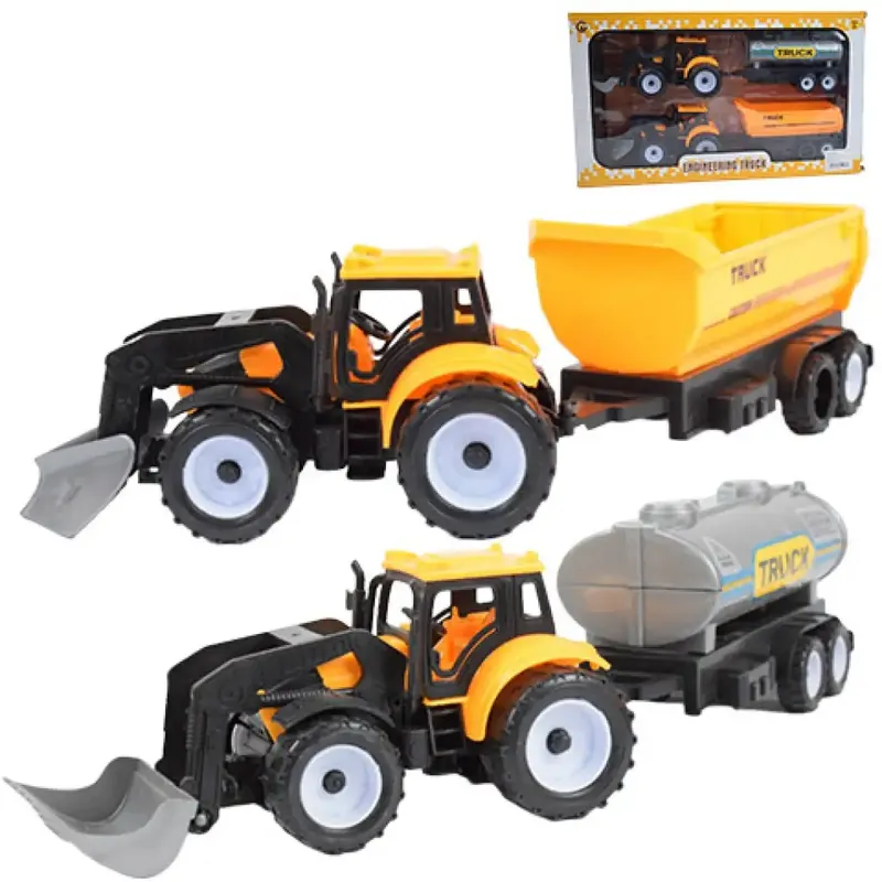 Gyors kiszállítás Engineering Truck Tanker és utánfutós traktor szett 28cm