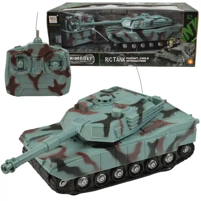 RC Távirányítós terepmintás M1 Abrams tank fénnyel és hanggal 1/32-es méretarány 22cm Akciós ár
