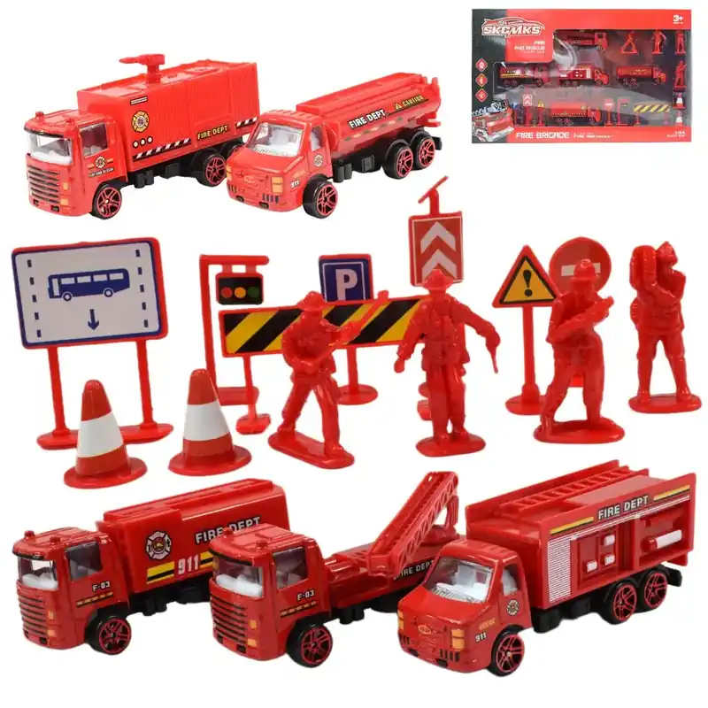 Bestseller Fire Brigade Tűzoltósági autó szett kiegészítőkkel