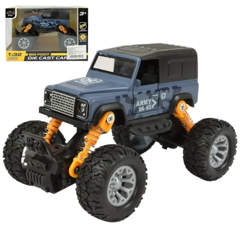 Végkiárusítás Big Foot Series Lendkerekes offroad terepjáró autó gumiabroncsokkal 13cm