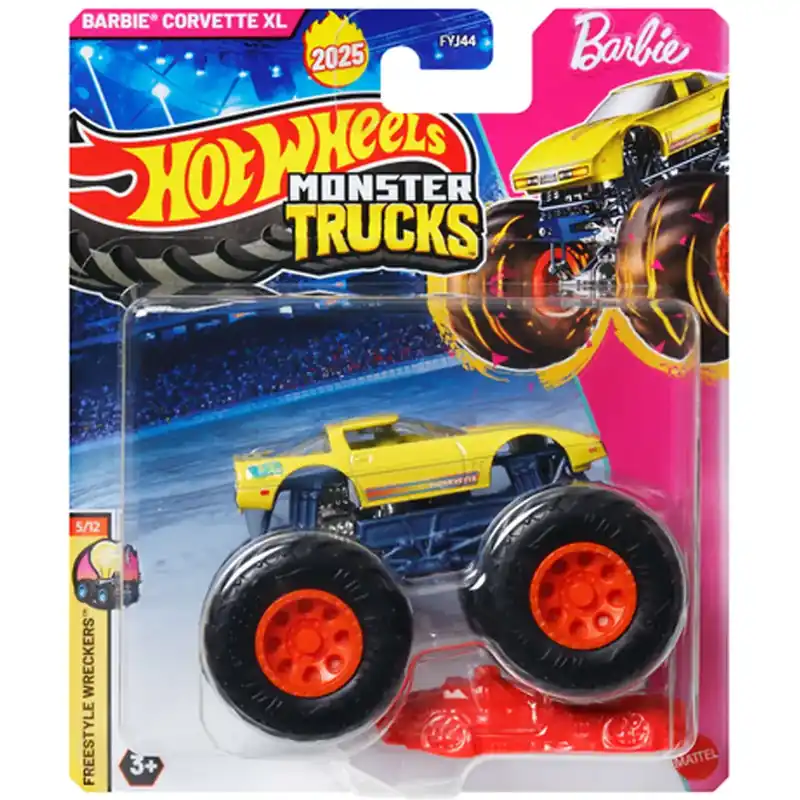 Hot Wheels Monster Trucks Barbie Corvette XL kisautó 1/64 - Mattel Korlátozott ajánlat