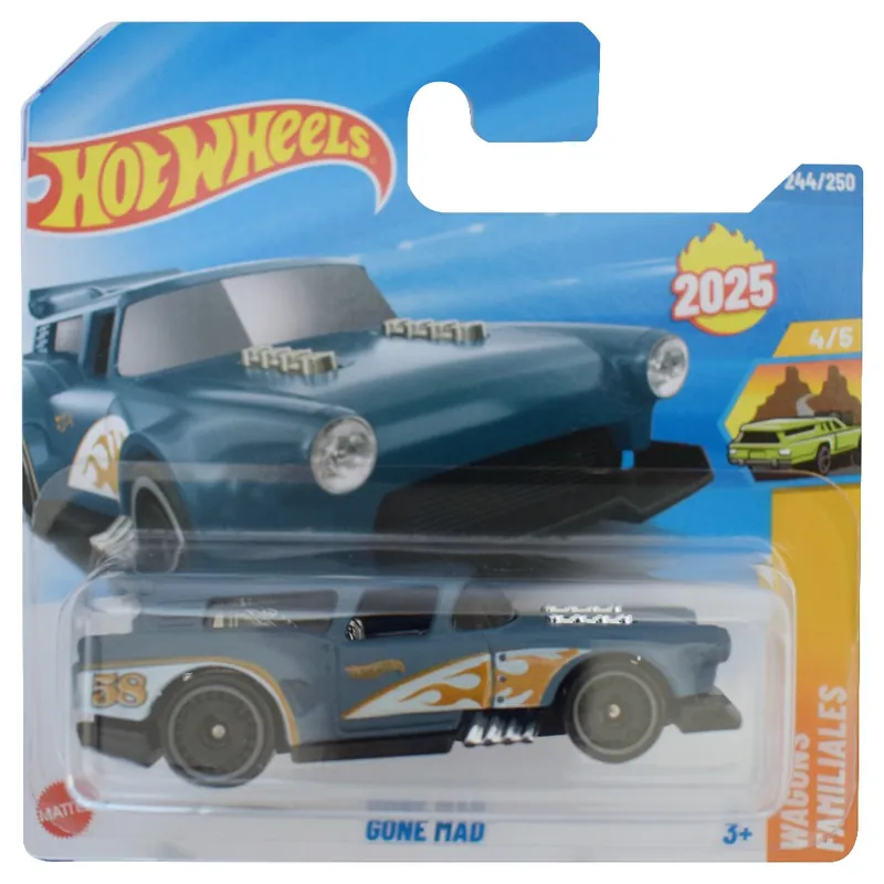 Újdonság Hot Wheels Gone Mad kék kisautó 1/64 - Mattel
