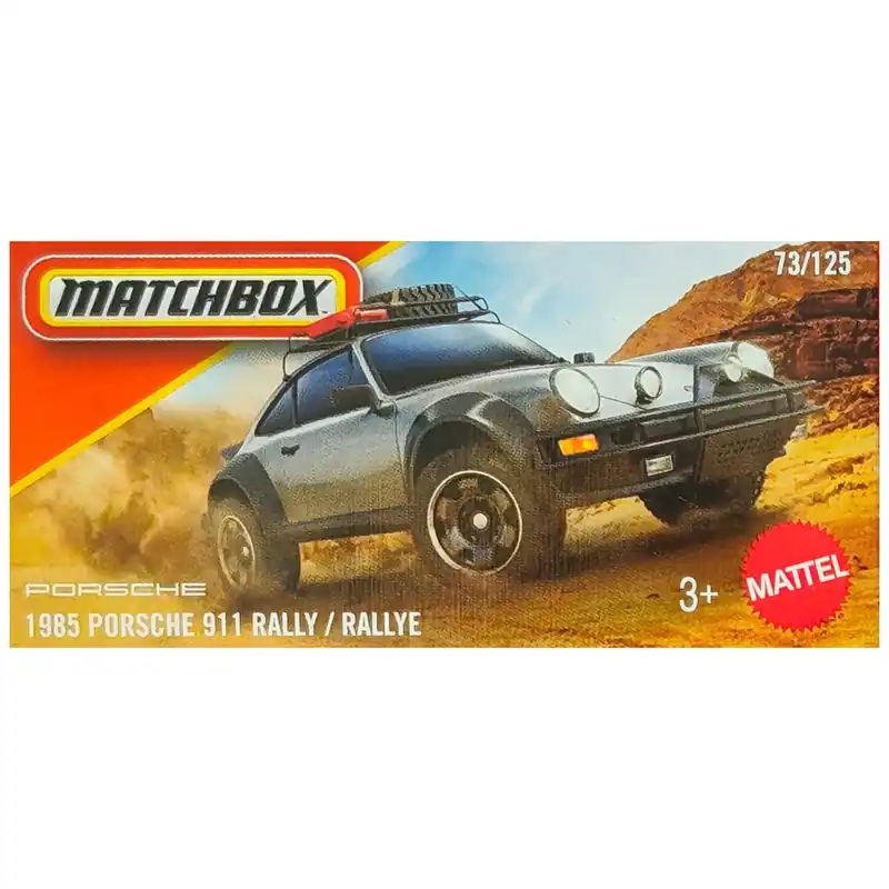 Ne maradj le Matchbox 1985 Porsche 911 Rally szürke papírdobozos kisautó 1/64 – Mattel