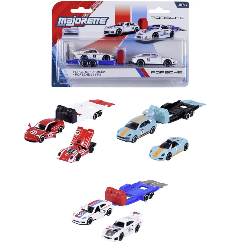 Majorette Porsche Motorsport kisautó utánfutóval többféle változatban 1db - Simba Toys Gyors kiszállítás