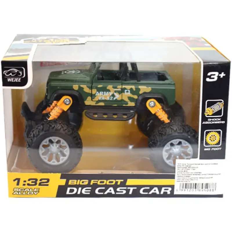 Szuper ajánlat Off-Road hátrahúzós zöld terepjáró 1/32