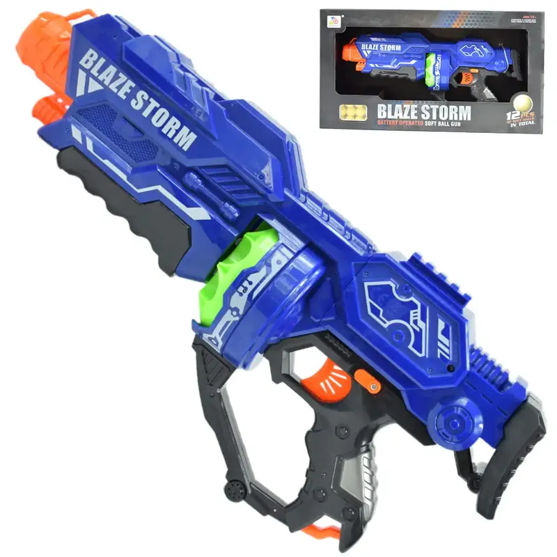 Blaze Storm Nagy elektromos szivacslövő fegyver töltényekkel 44x20cm Legnépszerűbb